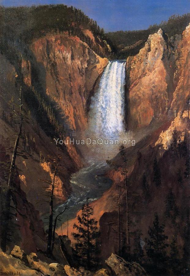 Lower Yellowstone Falls - 阿尔伯特·比尔施塔特